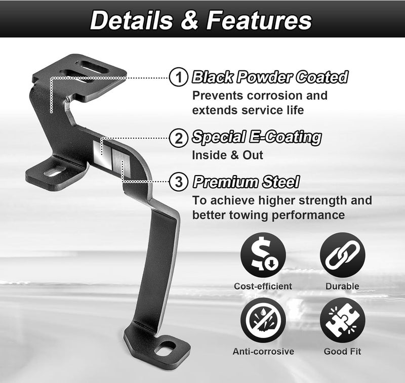 ROMELACK Hood Hinge Mount Brackets Ditch LED Pods Bracket Compatible with Ford F150 2021-2024 Fit 3rd Raptor 2021-2024(No Drilling) - Image 3